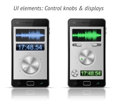 Control knobs and displays clipart