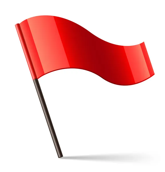 Vektor röd flagga icon — Stock vektor