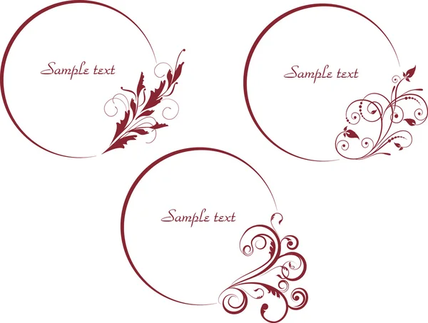 Set ovale frames voor tekst — Stockvector