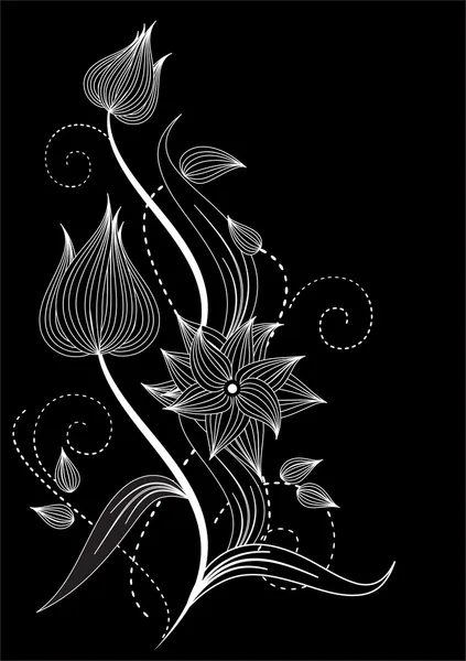 Fond floral avec tulipes — Image vectorielle
