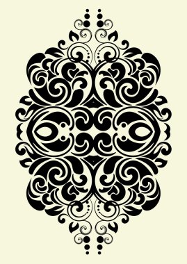 Design ornamental element in vintage style vectorized clipart