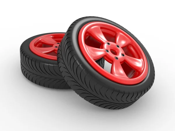 3D автомобильных колес — стоковое фото