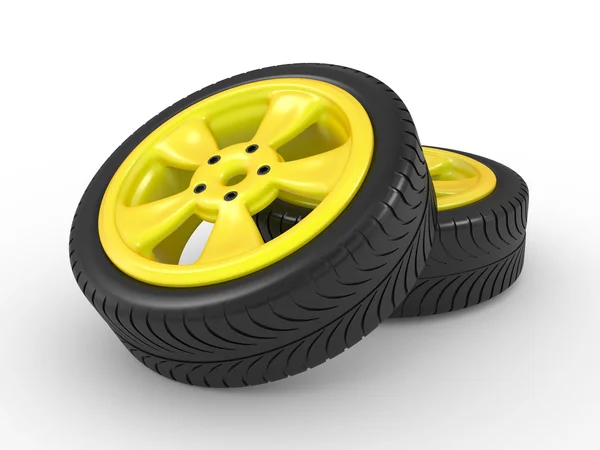 3D automobile wheel — Stock Photo, Image