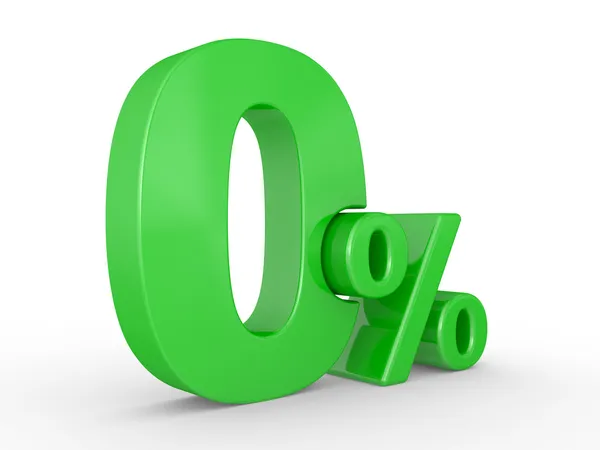 Zero percent — Stock Photo, Image