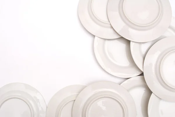 Plates on white background — Stock Photo, Image
