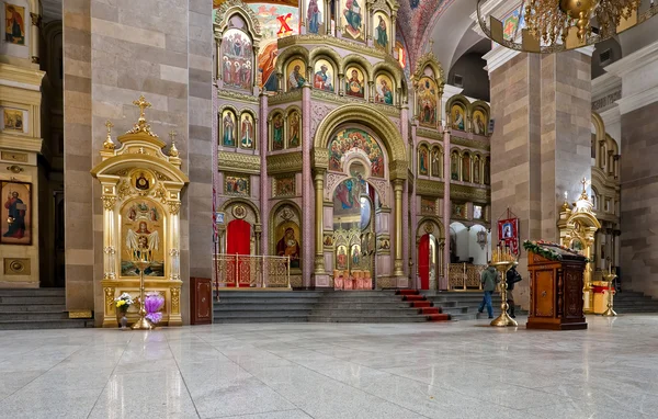 Intérieur de l'église orthodoxe russe — Photo