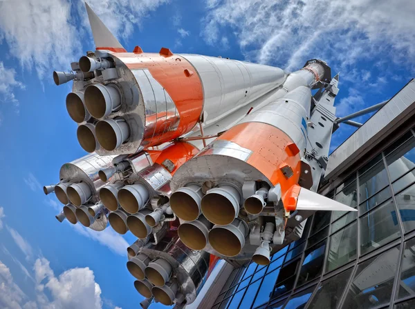 Roket transportasi ruang angkasa Rusia Stok Gambar