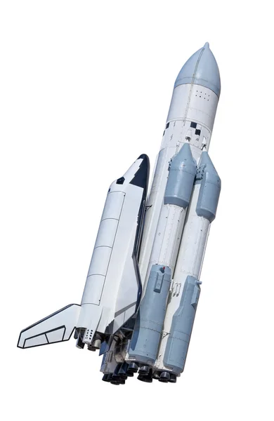 Raumschiff Buran isoliert auf weiß — Stockfoto