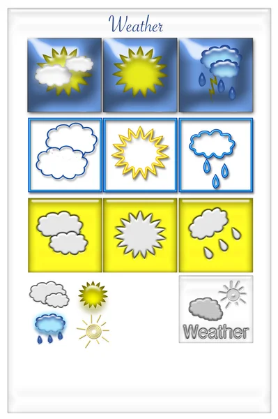 Símbolos meteorológicos — Fotografia de Stock