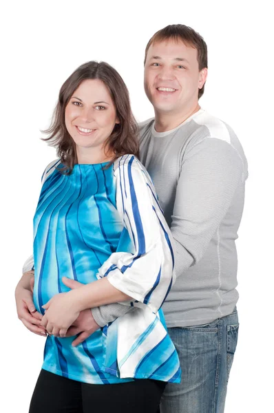 Belo par - mulher grávida — Fotografia de Stock
