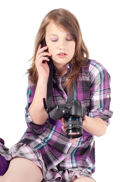 Tonåring flicka i studio — Stockfoto