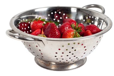 Strawberries in strainer