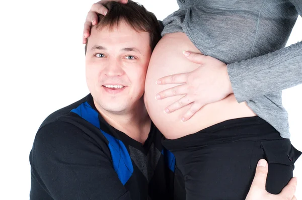 Beau couple - femme enceinte — Photo