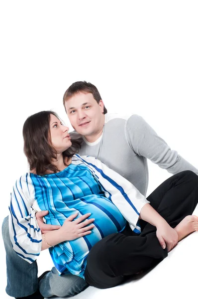 Beautiful couple - pregnant woman — Stock Photo, Image