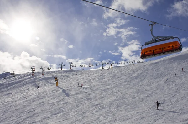 Sur les pistes de la station de ski de Solden. Autriche — Photo