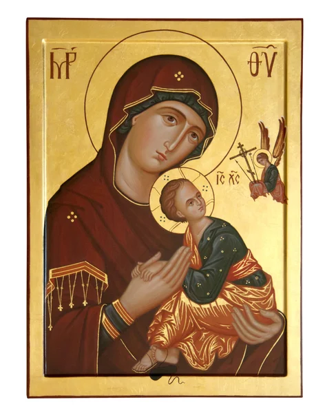 Vieille icône de la Mère de Dieu — Photo