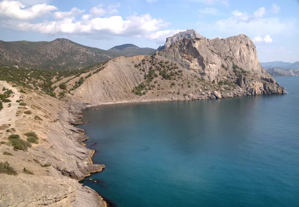 View of the rocky coast in the Crimea — Stock Photo, Image