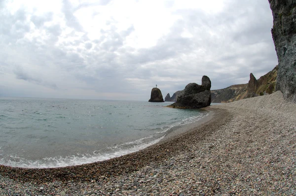 海岸し、聖 phiolent 岬からのジョージの石 — ストック写真