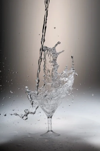 Martini glass with ice — Stock Photo, Image