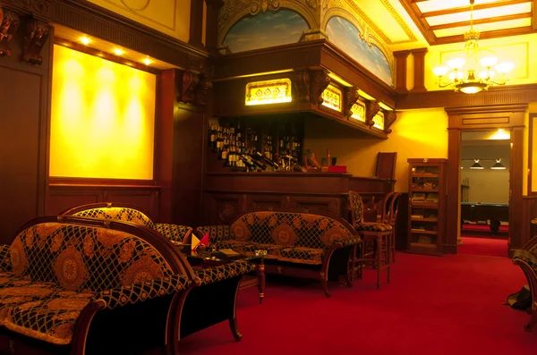 Bar in the lounge in the billiard club — Stock Photo, Image