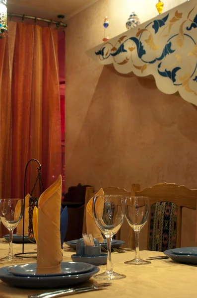 Bir tablo ile Restoran — Stok fotoğraf