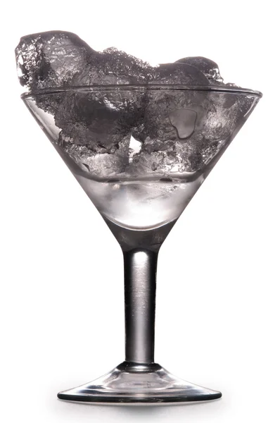 Martini Glas mit Eis — Stockfoto