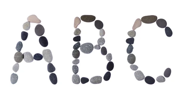 Colección de letras de piedras marinas — Foto de Stock