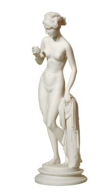 Gypsum statue of a woman clipart