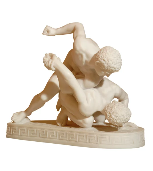 stock image Statue of two men wrestlers