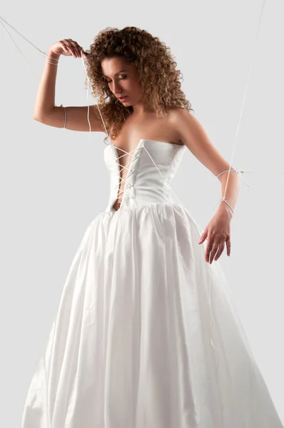 Mujer en un vestido de novia —  Fotos de Stock
