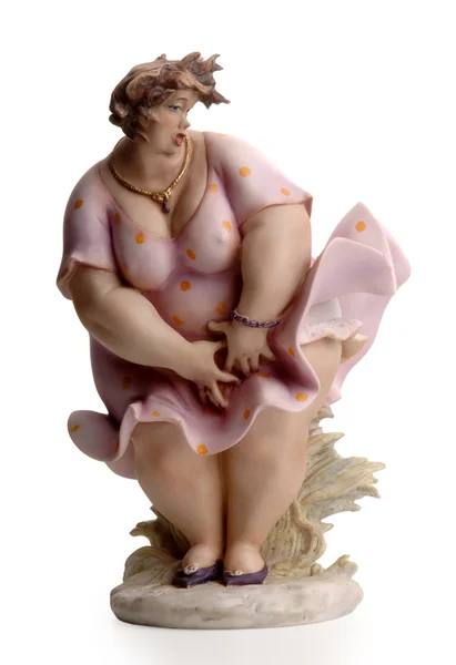 Statuette of fat woman — Stock Photo, Image