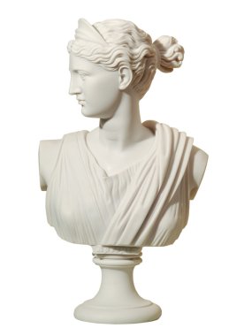 Statue of a woman in the antique style clipart