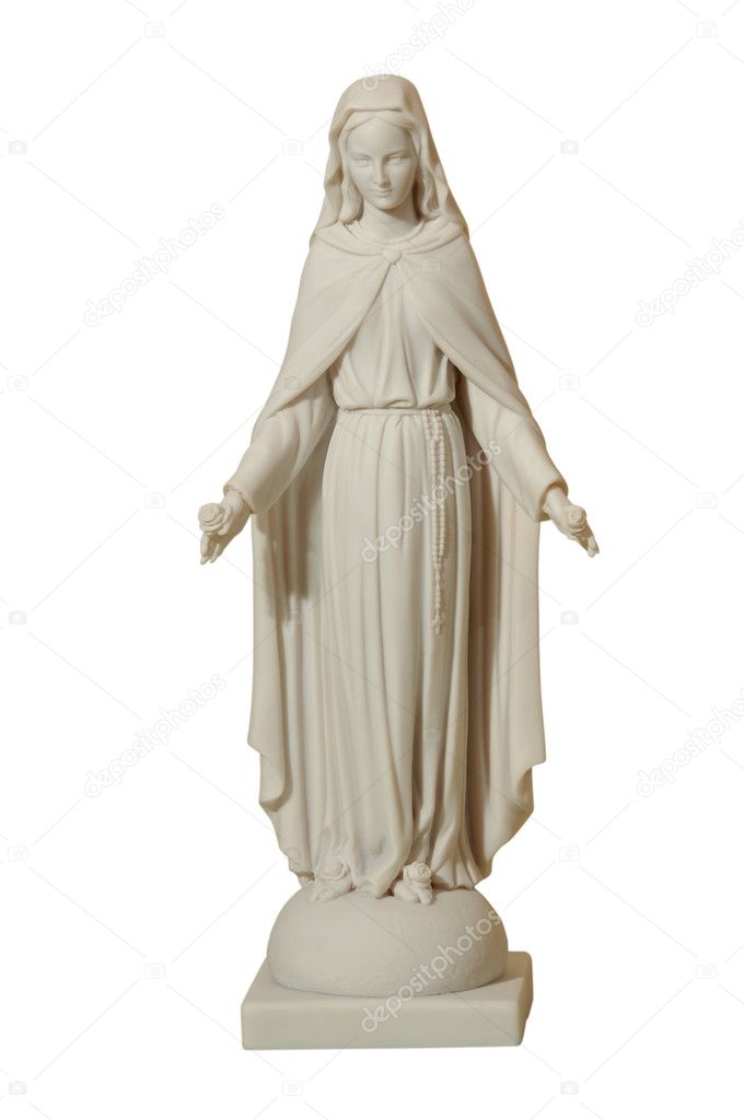 Statue depicting a woman dressed in a monk