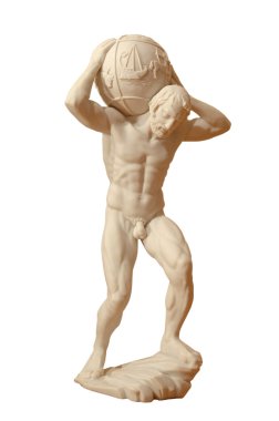 Statue of the Greek god clipart