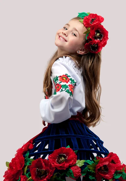 Küçük kız elbise renkli — Stok fotoğraf