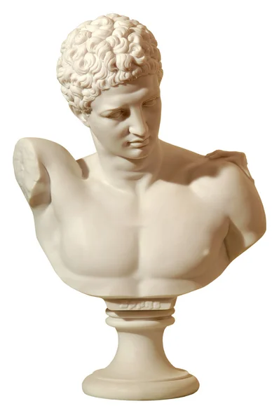 Estátua com um retrato de um homem — Fotografia de Stock