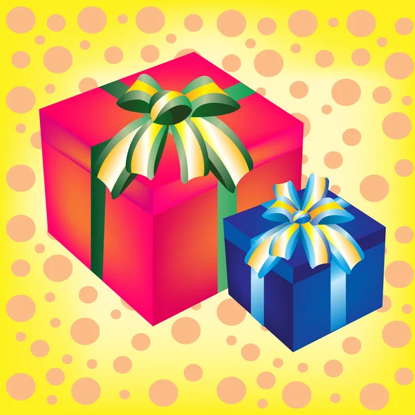 Δύο κουτιά με δώρο — Διανυσματικό Αρχείο