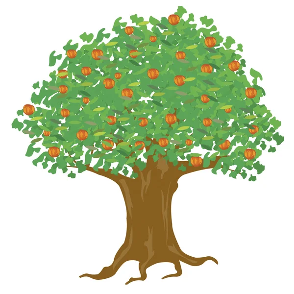 Year apple tree — Stock Vector