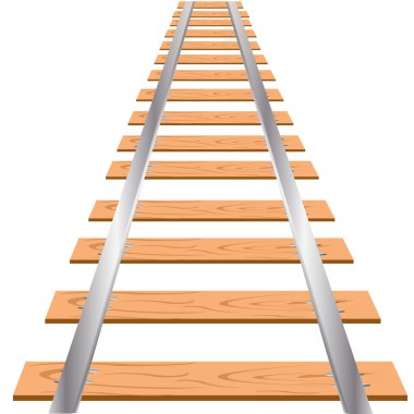 Railway on white background clipart