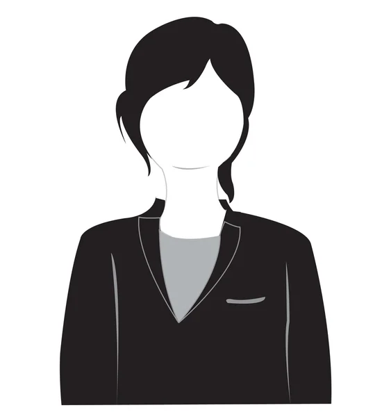 Silhouette of the girl in suit — Stock Vector