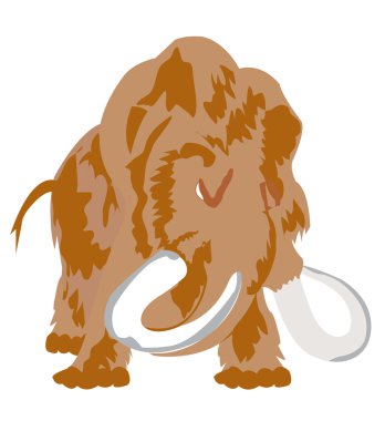 Prehistorical animal mammoth clipart