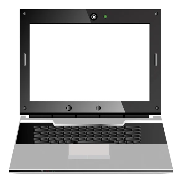 Vector illustratie laptop op witte achtergrond — Stockvector