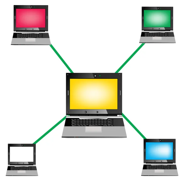 Bilgisayar ve internet — Stok Vektör