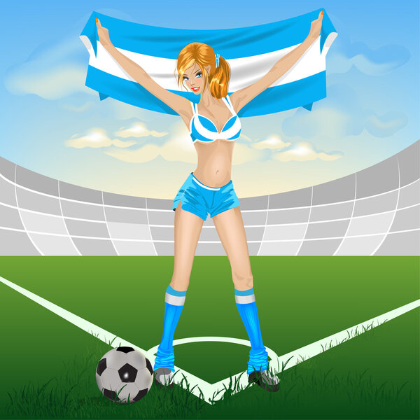 Argentina girl soccer fan
