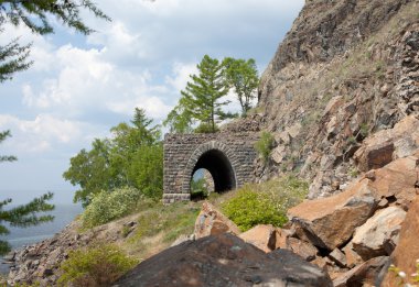 Old railroad tunnel near Lake Baikal clipart