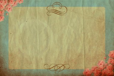 Vintage background with spring flowers clipart