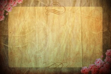 Vintage background with spring flowers clipart