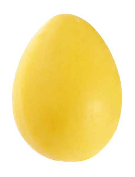 Желтое шоколадное яйцо — стоковое фото