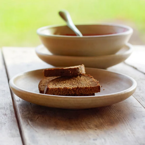 Pan y sopa —  Fotos de Stock