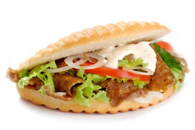 Kebab sandwich clipart